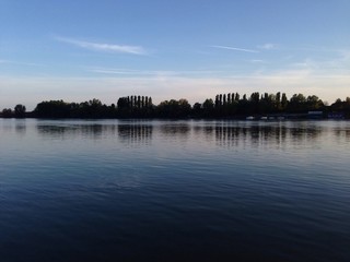Po river during sunset
