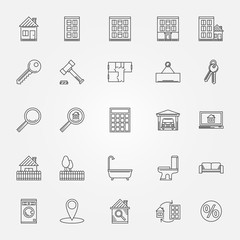 Real estate icons set