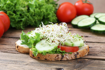 sandwich cetriolo e pomodoro