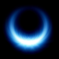 blue glow burning ring flare