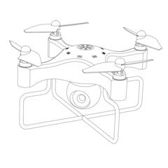Quadrocopter with a video camera a close up
