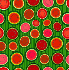 seamless slices of watermelon