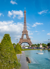 Fototapeta na wymiar Tour Eiffel depuis le Palais de Chaillot