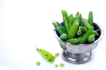 Fresh green pea pod