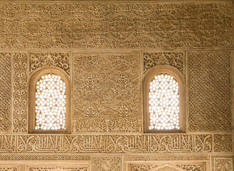 alhambra ornate wall - obrazy, fototapety, plakaty