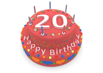 red birthday cake