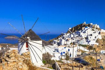  Serifos island,  view of Hora village .Cyclades - obrazy, fototapety, plakaty