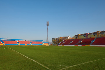 Naklejka premium Corner of the soccer field