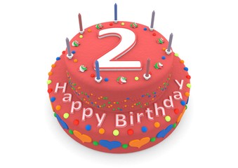red birthday cake