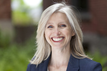 Portrait Of A Businesswoman Smiling At The Camera