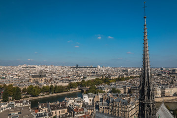 Paris view from Notre Dame Tower