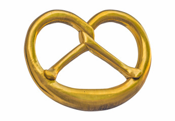 Goldene Brezel freigestellt