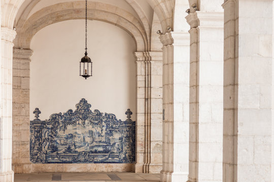 Sao vicente de fora architectural details in Lisbon, Portugal