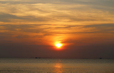 Beautiful sea sunset