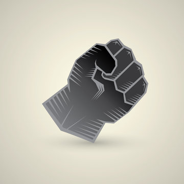freedom concept. vector fist icon