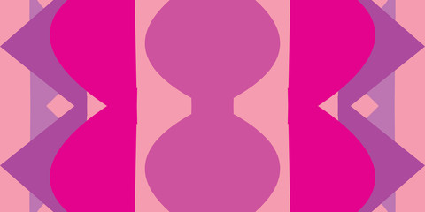 Pink Abstract Hourglass Shapes