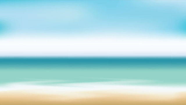 blurred beach landcape, Video animation, HD 1080