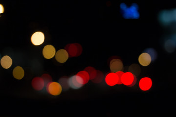 City night light blur bokeh , bokeh background.