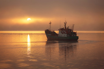 Sunrise on the Chiloe island, Patagonia, Chile