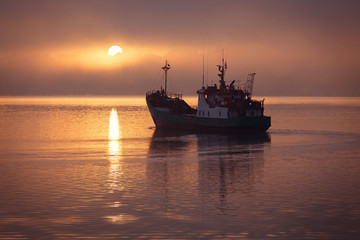 Fototapeta premium Sunrise on the Chiloe island, Patagonia, Chile