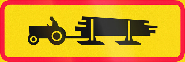 Finnish additional road sign - Log transport