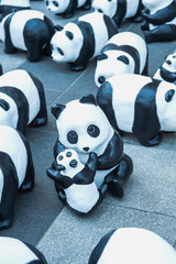 panda sculptures.