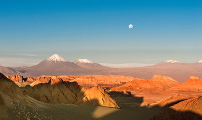 Volcanoes Licancabur and Juriques, Cordillera de la Sal, Atacama