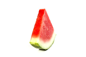 Watermelon slice on the white background