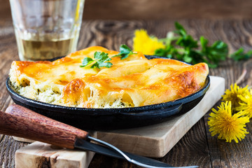 Spinach and cheese cannelloni,  Italian cuisine