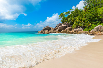Paradise beach - Anse Georgette at Praslin, Seychelles