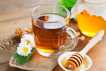 Herbal tea and honey