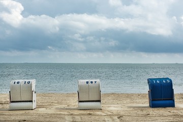 Strandkörbe an der Nordsee
