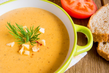 Lentil cream soup