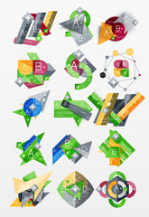 Paper graphics infographic web layouts