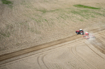 Aerial view of the field