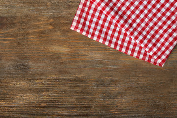 Napkin on wooden table