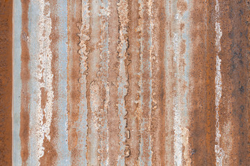 Rusted galvanized iron plate
