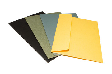 Color envelope isolate on white background