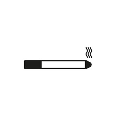 The smoking icon. Cigarette symbol. Flat