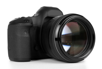 digital photo camera isolated on white