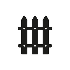 The fence icon. Paling symbol. Flat