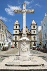Colonial Christian Cross in Pelourinho Salvador Bahia Brazil