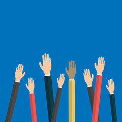 Teamwork management concept. Flat icons. vector