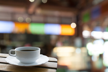 Coffee mug in coffee shop cafe