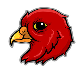 An illustration of the red head bird. 