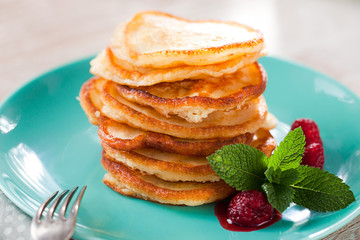 Selbstgemachte pfannkuche 