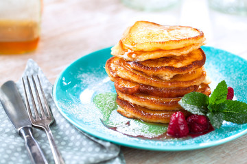 Selbstgemachte pfannkuche 