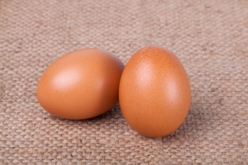 eggs on brown sack