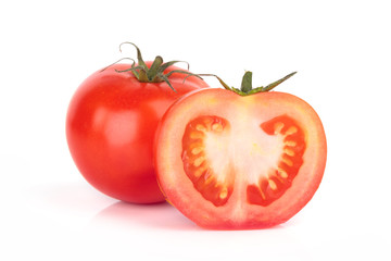 fresh tomato isolated on white background