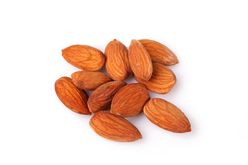 almond nuts isolated on white background